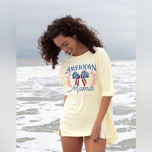 American Mama Graphic Tee - Cream